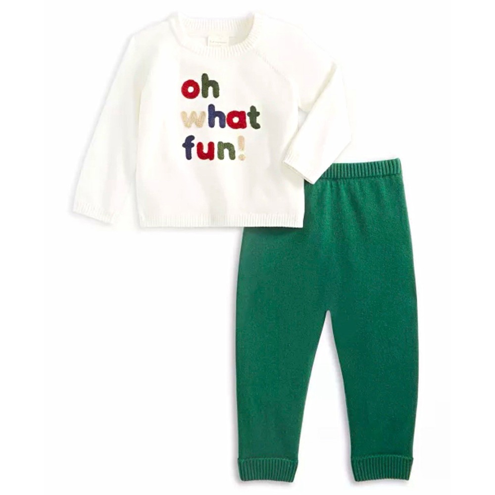 First Impressions Toddler Christmas Holiday 2-PC Sweater Pants Outfit 18M, NWT